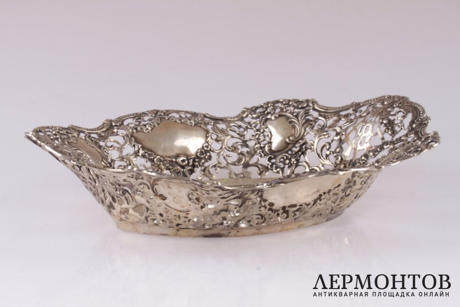 Блюдо, фруктовница. Серебро 800 пробы. Израиль