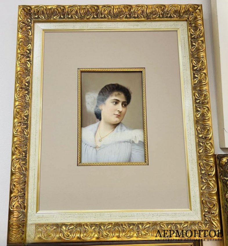 Пласт «Девушка в золотых украшениях». Фарфор, живопись, KPM, Германия, 1837–1844 годы