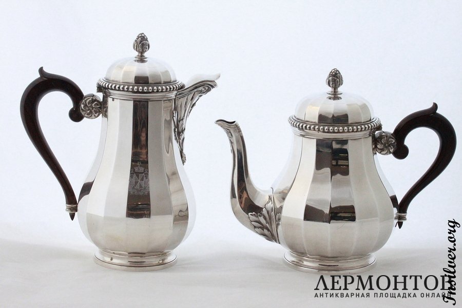 Чайно-кофейный сервиз Henin. Серебро 950. Франция