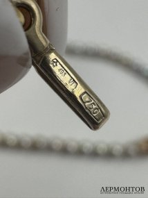 Колье из жемчуга акойя с бриллиантами. Золото 750, Pertegato Enrico, 1-я пол. 20 в.
