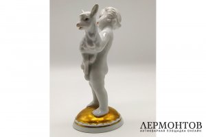 Статуэтка Мальчик с козленком. Германия, Розенталь, 1949 г.
