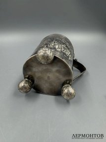 Пивная кружка с крышкой. Металл, серебрение, P. Jessen, Дания, 1960–1970 годы