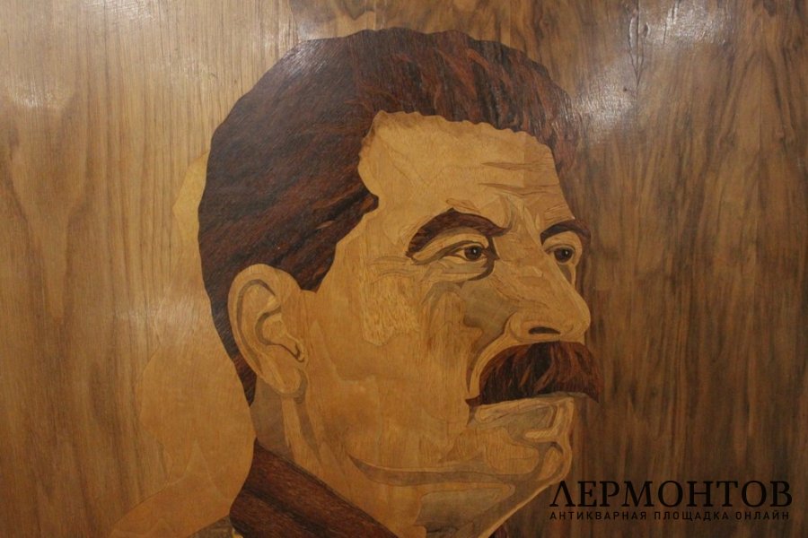Наборное панно Иосиф Сталин к 70-летию генералиссимуса СССР. Ф.В. Красницкий, 1949 г.
