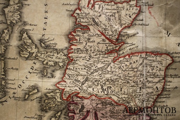 Карта Королевство Великобритании и Ирландии. Наследники Гоманна, Нюрнберг, 1749 г.