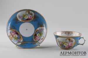 Чайная пара. А.Попов. Фарфор, роспись. Российская империя.