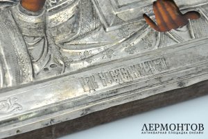 Икона Господь Вседержитель в серебряном окладе, модерн. Россия, Москва, 1908-1917 