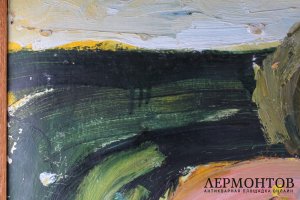 Поздеев А.Г. Дерево. Картон, масло, начало 1970-х гг. В раме.