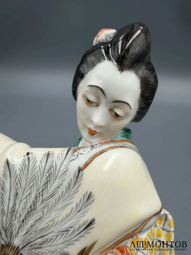 Статуэтка «Японка с веером». Фарфор, Meissen, Петер Странг, Германия, 2013 год