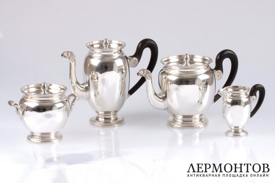 Чайно-кофейный сервиз Henin et Cie. Серебро 950. Франция
