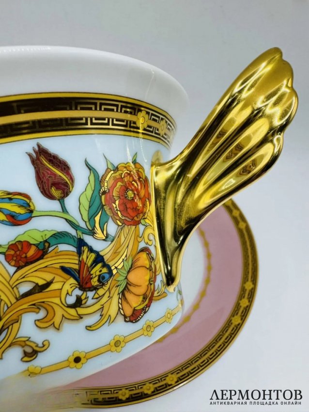 Чайная пара «Le Jardin de Versace». Фарфор, золото, Rosenthal и Versace, Германия