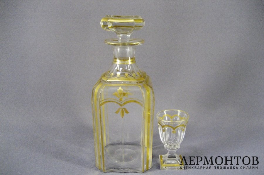 Кабинетный бар. Красное дерево, бронза, стекло, золочение. Европа, XIX век 