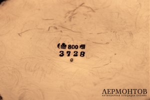 Чайно-кофейный сервиз. Серебро 800 проба. Германия. Начало XX века.