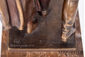 Скульптура Рыбак и рыбачка. Германия, автор H.Gotschmann, кон. 19 в. Бронза, литье.  