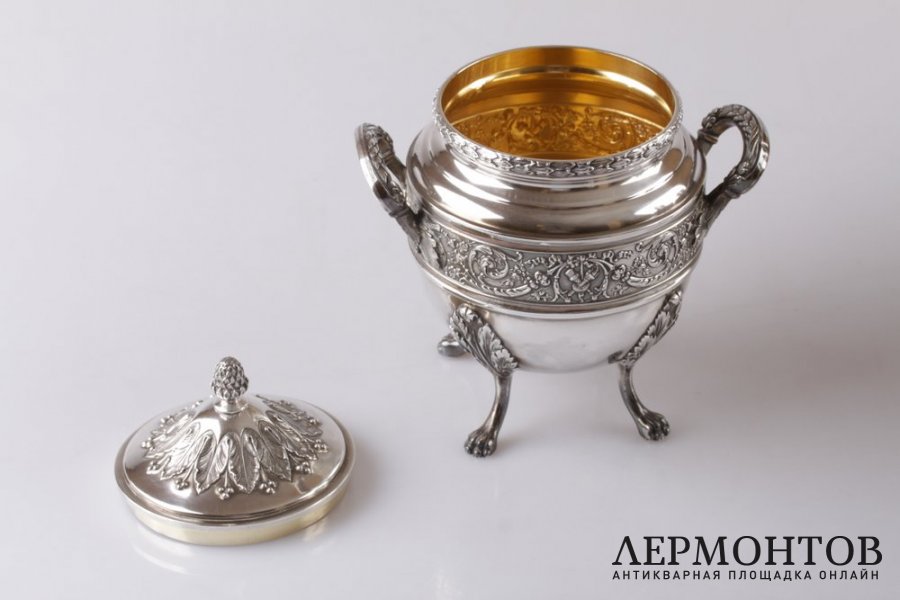 Чайный и кофейный сервиз Vaguer. Серебро 950 пробы. Франция