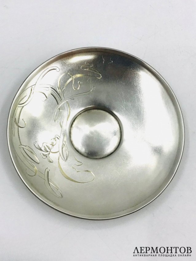 Кофейная пара «Бочонок». Серебро 84 пробы, Россия, 1908–1917 годы