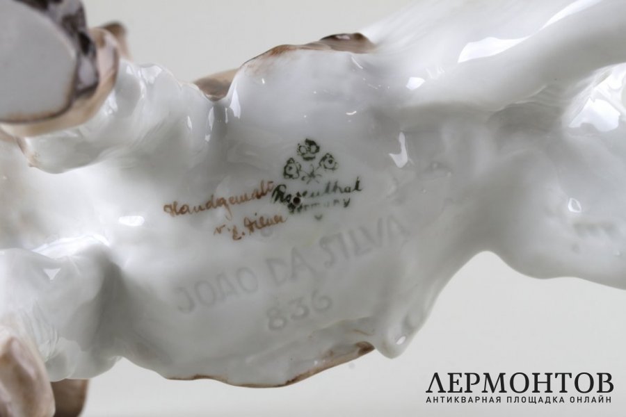 Статуэтка Козлик. Фарфор, роспись.  Rosenthal, Германия,  Joao Da Silva, 1935 год.