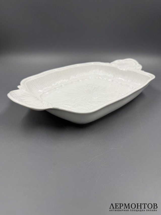 Блюдо для запекания из «Лебединого сервиза», 33,5 × 21 см. Фарфор, Meissen, Германия