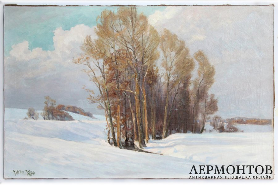 Картина. Копп Вальтер. Зимний пейзаж. Первая треть ХХ в. Собрание маршала А.А. Гречко