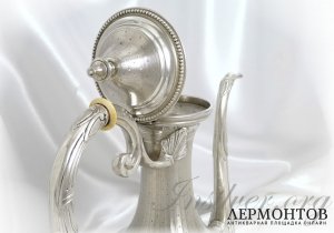Кофейник Harleux. Серебро 950. Франция
