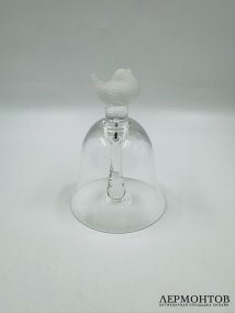Колокольчик с птенцом. Хрусталь, Lalique, Франция, 2000-е годы
