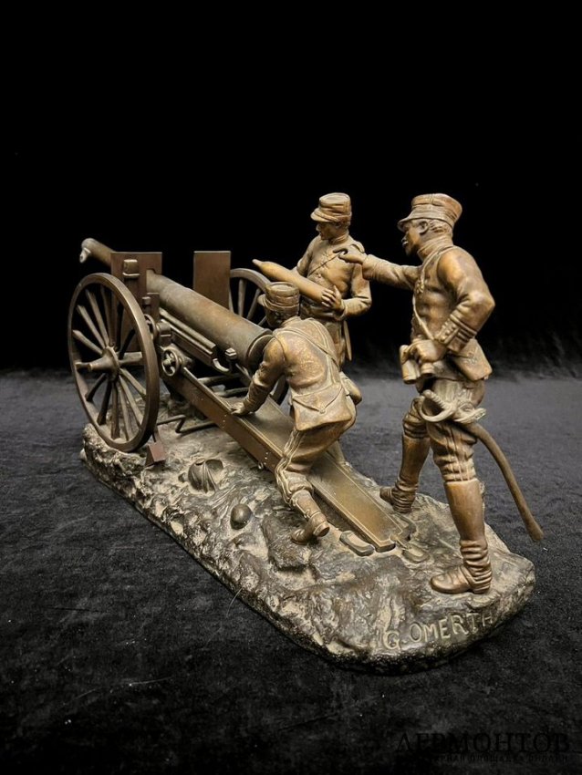 Скульптура солдаты Первой мировой войны. Франция, нач. 20 века. Бронза, патинирование