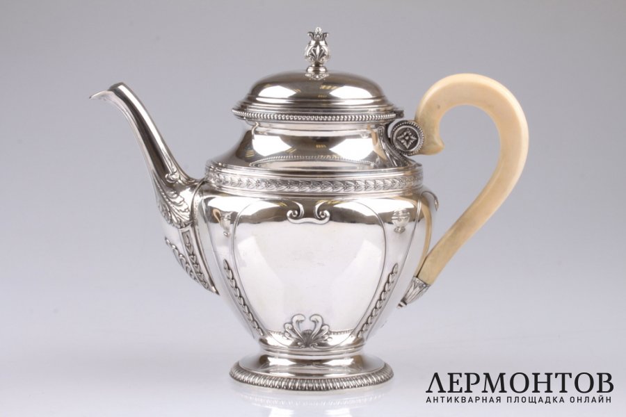 Чайный сервиз Roussel. Серебро 950 пробы. Франция