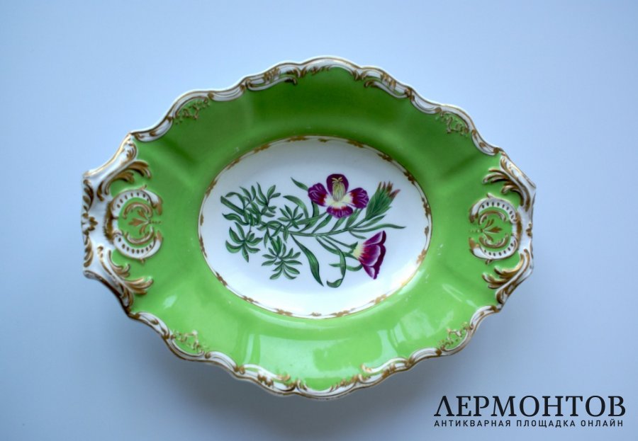 Сервировочное блюдо Copeland and Garrett. Англия, 1833-1847 гг, фарфор, живопись