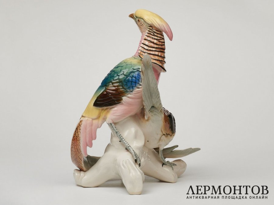 Статуэтка «Фазаны». Фарфор, Karl Ens, Германия, 1950–1960 годы