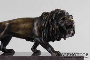 Кабинетная скульптура Рычащий лев. Бронза. Европа, 1950-70-е гг.