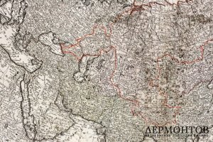 Карта. Азия. Российская империя, Хоманн. 1744 год.