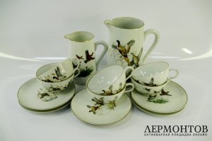 Чайный сервиз на шесть персон. Фарфор. Франция.