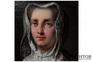 Картина. Портрет дамы в горностаевой мантии. 1860-е гг.  первая четверть XX в. НХ.