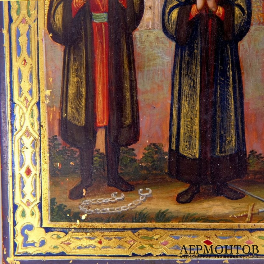 Икона Св.мучеников Антоний, Иоанн и Евстафий Виленские.