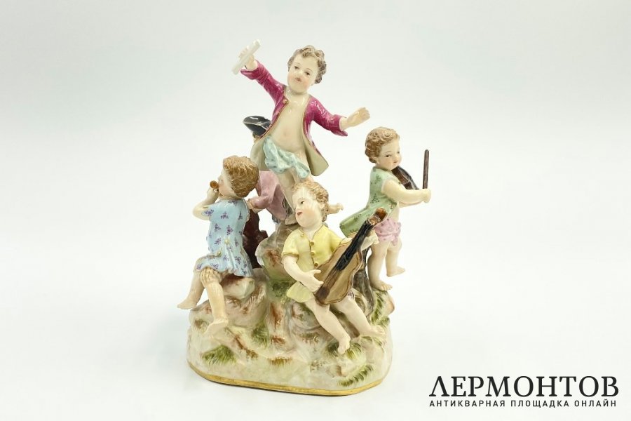 Статуэтка Музыканты. Германия, Meissen, кон. 19 - нач. 20 в. Фарфор.