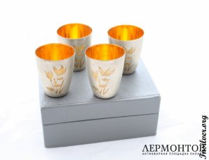 Набор стопок. Серебро 875. СССР