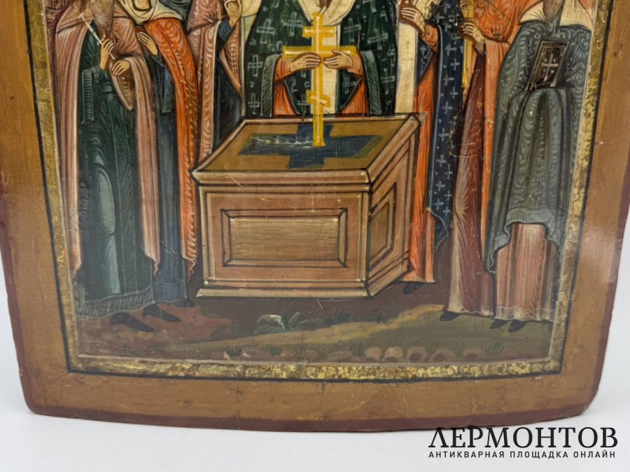 Икона Происхождение Честных Древ Креста Господня. Россия, 2 половина 19 века.