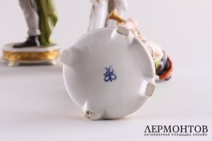 Серия статуэток Орекстр в стиле фарфора Каподимонте. Роспись. Германия, 1950-70е