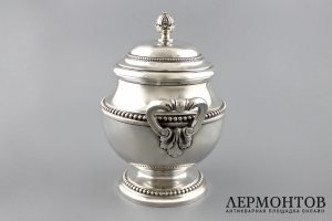 Сахарница в стиле ампир. Lappara. Серебро 950 пробы. Франция, 1900-е гг.