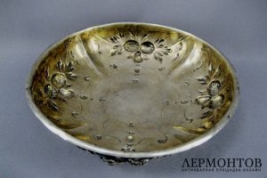 Ваза декоративная. Серебро 800. Германия, XIX век.