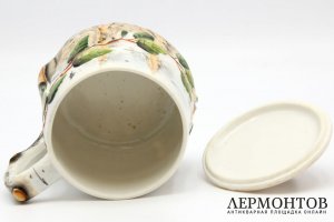 Кружка Березовый пень. СССР, Хайта, 1930-50е гг. Фарфор, роспись.