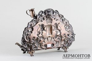 Ханукальный подсвечник. Серебро 800 пробы. Австрия.