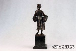 Скульптура. Девушка с кувшинами. Бронза. Hans Keck. Германия 