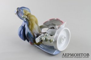 Статуэтка Тукан. Фарфор.  Фабрика, Rosenthal, Германия, 1943 год.