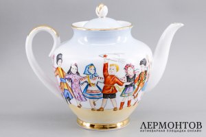 Сервиз Да здравствует дружба советских ребят. ЛФЗ, 1987 - 1989