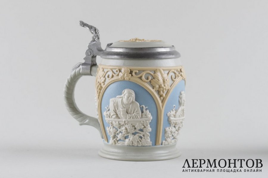 Пивная кружка. Германия, фирма Villeroy  Boch,  2 пол. 20 в. Керамика. Иудаика.