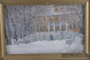Картина Дворянская усадьба. Россия, худ. Б.М. Боголюбов, нач. 20 в.
