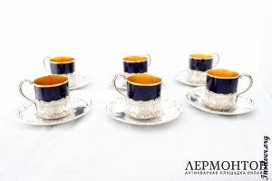 Кофейный сервиз. Серебро 950. Франция