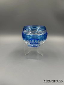 Парные подсвечники «Nadya», синие. Цветной хрусталь, Faberge