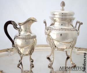 Сервиз Berger Nesme. Серебро 950 пробы. Франция