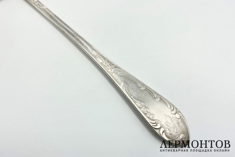 Половник с растительным декором. СССР, Платиноприбор, 1930-е гг. Серебро 875 пробы.